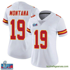 Womens Kansas City Chiefs Joe Montana White Authentic Vapor Untouchable Super Bowl Lvii Patch Kcc216 Jersey C2140